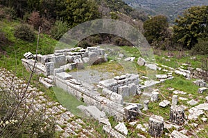 Ancient temple at Lykosura in Greece