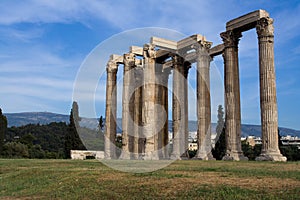Ancient Temple of Olympian Zeus in Athens Greece o photo