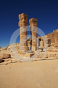 Ancient temple of Pharaoh in Jebel Barkal, Sudan, Nubia