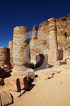 Ancient temple of Pharaoh in Jebel Barkal, Sudan, Nubia