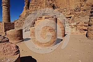 Ancient temple of Pharaoh in Jebel Barkal, Sudan, Nubia