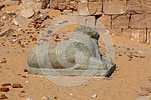 Ancient temple of Pharaoh in Jebel Barkal, Sudan, Nubia