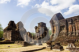 Ancient Temple Ruins In My Son Sanctuary, Vietnam.