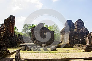 Ancient Temple Ruins In My Son Sanctuary, Vietnam.