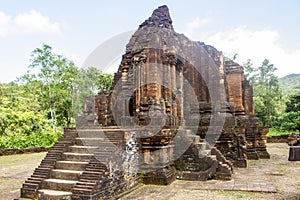 Ancient Temple Ruins In My Son Sanctuary, Vietnam.