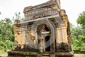 Ancient Temple Ruins In My Son Sanctuary, Vietnam.