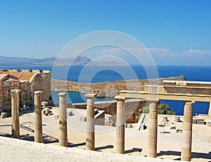 Ancient temple ruins in Rhodos