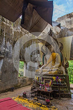 Ancient temple ruins in Sangklaburi, Thailand