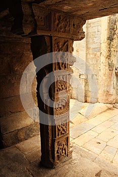 Ancient temple tower basement ruins