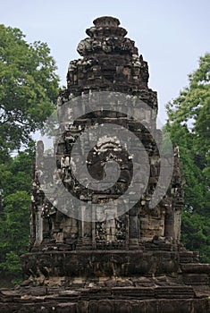 Ancient temple tower in jungle