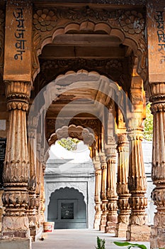 ancient temple unique architecture at day from flat angle angle