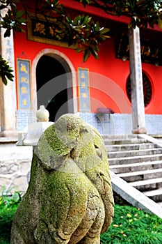 The Ancient temple in Yuelu mountain in Changsha city