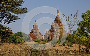 Ancient temples at Old Pagan, Myanmar