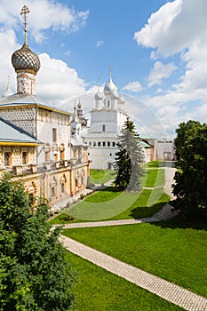 Ancient temples of Rostov Kremlin of Rostov Great