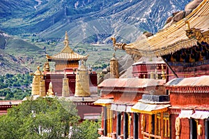 Ancient temples. Sera monastery near Lhasa, Tibet