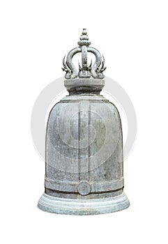 Ancient Thai bell isolated