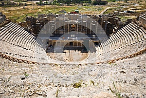 Ancient theater in Pamukkale (ancient Hierapolis), Turkey