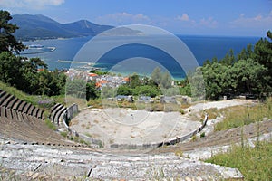 Ancient Theatre Acropolis on the island of Thassos photo