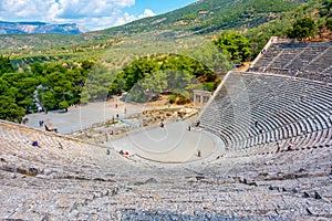 Ancient Theatre at the Asclepieion of Epidaurus in Greece