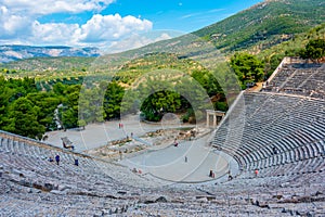 Ancient Theatre at the Asclepieion of Epidaurus in Greece