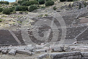 THE ANCIENT THEATRE OF ASSOS, TURKEY.