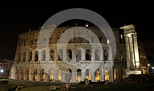 Ancient Theatre of Marcellus at Night, Rome photo