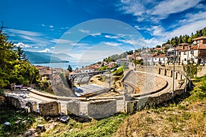 Ancient Theatre of Ohrid - Ohrid, Macedonia photo