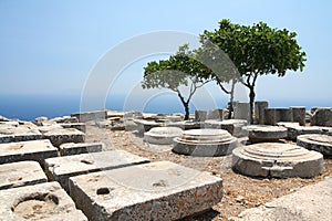 Ancient Thera on Santorini photo