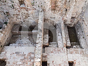Ancient thermal baths from the Roman period found during archaeological excavations in Bagno Vignoni, Italy