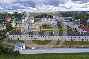 Ancient Tikhvin Monastery of the Assumption aerial photography