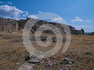 Ancient Tiryns is a Mycenaean archaeological site in Argolis in the Peloponnese, Greece.