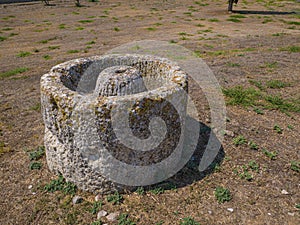 Ancient Tiryns is a Mycenaean archaeological site in Argolis in the Peloponnese, Greece.