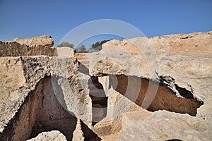 Ancient tomb of Makronissos in Ayia Napa, Cyprus photo