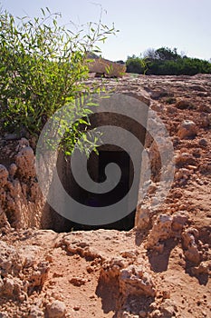 Ancient tomb ruins Makronissos. Agia Napa