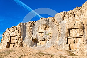 Ancient tombs of Achaemenid kings at Naqsh-e Rustam in Iran