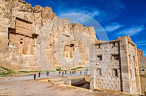 Ancient tombs of Achaemenid kings at Naqsh-e Rustam in Iran