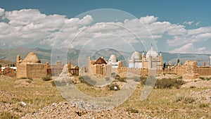 Ancient tombs and gravestones of Muslim cemetery a