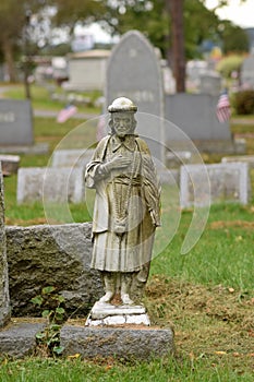 Tombstone Closeup with Moss and Grime