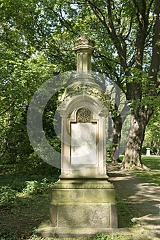 Ancient Tombstone on ancient cemetery in Germany