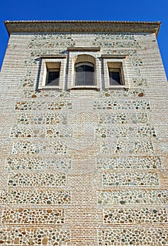 Ancient tower in the Alhambra Palace in spain