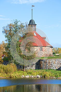 An ancient tower on the banks of the Vuoksi. Korela Fortress, Priozersk