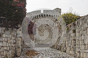 Ancient tower in the Belgrade Fortress. Serbia