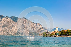 Ancient tower in Malcesine old town