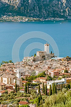 Ancient tower in Malcesine old town