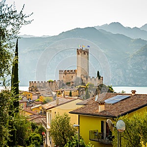 Ancient tower in Malcesine old town