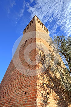 Ancient tower. Santa Vittoria D'Alba, Italy. photo