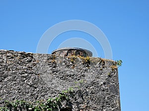 Ancient tower wall background, Blarney castle in Ireland, celtic fortress