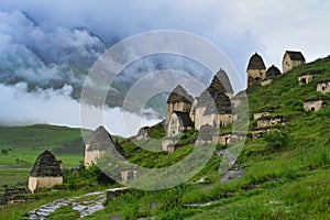 Ancient towers of the Dargavs burial grounds