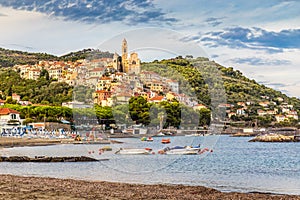 Ancient Town of Cervo During Sunset-Cervo,Italy