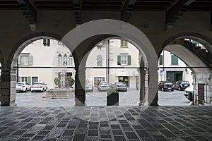 The ancient town hall	in Venzone